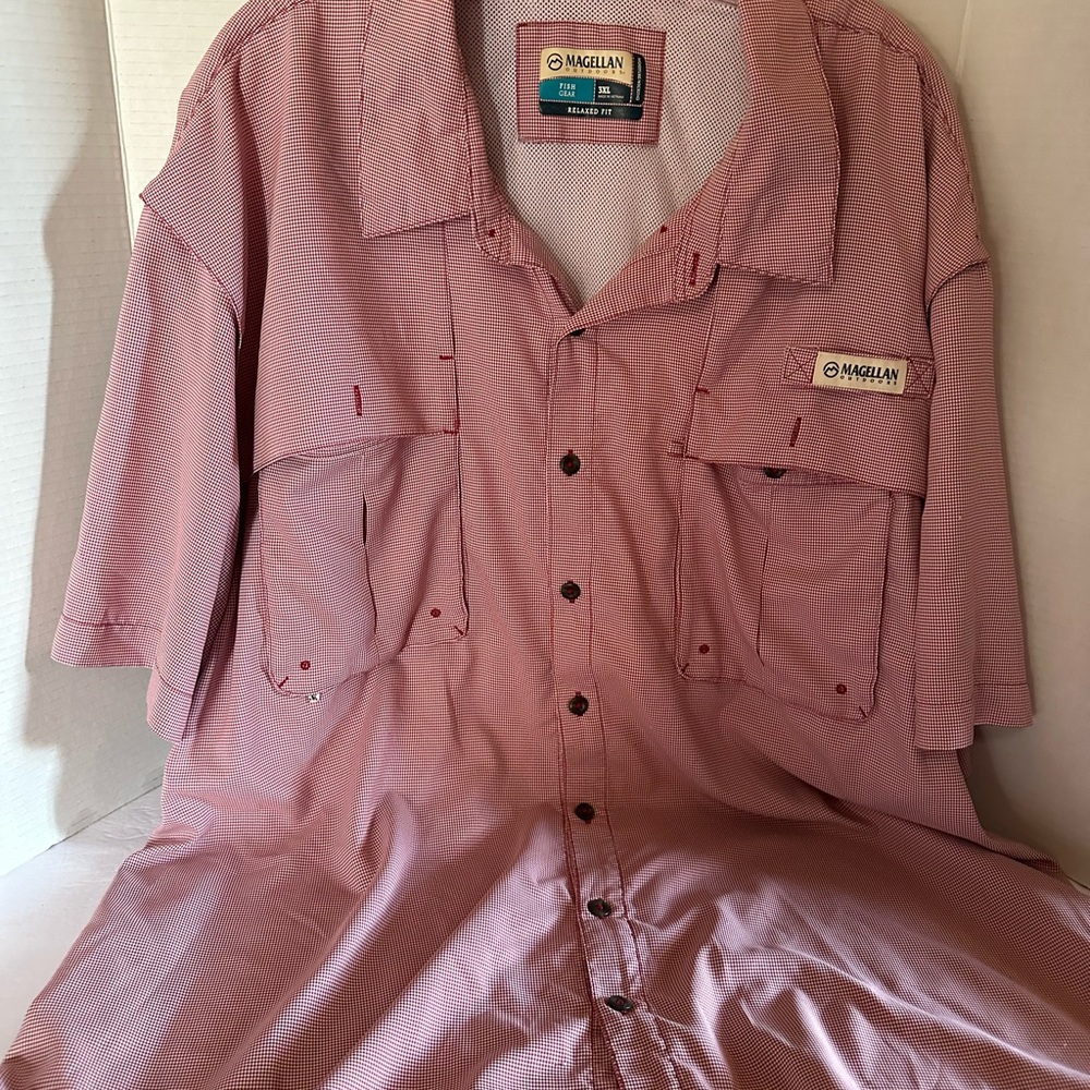 Magellan Red Button-Up Shirt
